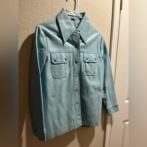 Marjone vintage Light Blue Leather style Jacket
